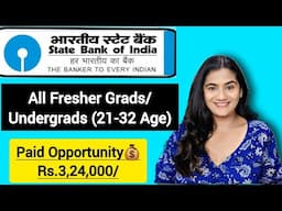 State Bank of India April 2025 Recruitment for Freshers🔥 SBI Paid Internship with Certificate