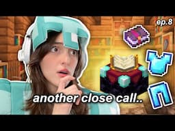 dumb girl almost ends the series (and finally ENCHANTS) in Minecraft HARDCORE