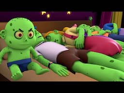 🔴 🧟 Seven Zombies In The Bed Roll Over 🛏️ | Halloween Song for Babies | Nursery Rhyme Street