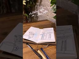 Sketching Cafés in my Traveler’s Notebook #shorts #dailydrawing