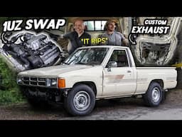 Fabricating A Perfect Sleeper Exhaust For This 1UZ Swapped Toyota FARM TRUCK!