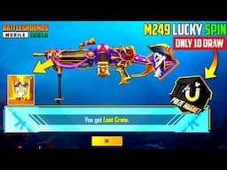 BGMI 0UC M249 | GOT ULTIMATE OUTFIT IN 10uc DRAW | NEW M249 CRATE | FULL MAX M249 | NEW ULTIMATE