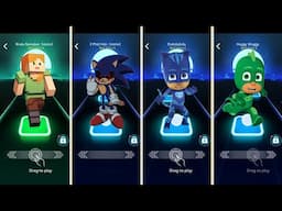 Minecraft 🆚 Amy Rose Sonic 🆚 Catboy Dance 🆚 Catboy Coffin Dance Cover Tiles Hop