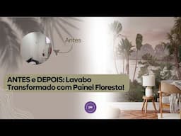 Olha só o que o nosso Painel Floresta Fez Nesse Lavabo!    #antesedepois  #decoracao #lavabo