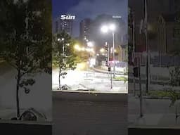 Moment Iranian missile hits Israel's Petah Tikva #iran #israel #middleeast