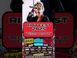 RIOT FEST 2025 Lineup Announced ft. Green Day, Blink-182, Weezer, WEIRD AL #Shorts
