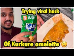 Trying virak hack | of Kurkure omelette 😲 | kurkure egg wala omelette.. babar foodie
