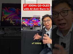 27” 500Hz QD-OLED Monitor that Prevents Burn-In using AI