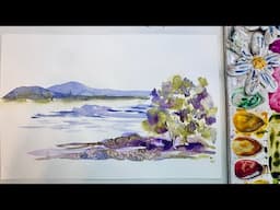 How to Paint a Simple Landscape in Watercolor—Relaxing, Fun, & Beginner-friendly! YOU Can Do This!