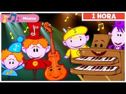 Instrumentos musicales para niños | Aprender instrumentos | 1Hora | Primeira Universidade