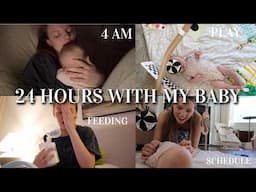 24 hours with a newborn! night feeding, daily schedule, postpartum advice, and getting out!