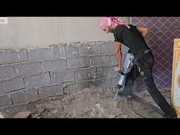 Davoud and Akram's new home, nomadic life, a day of tile work