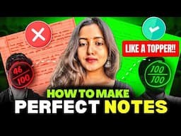 How to Make BEST Notes! Score 95+ 🤯🔥Shubham Pathak #class10 #class11 #class12 #studytips