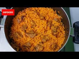 🇳🇬 Nigerian Beef Jollof Recipe | How to Cook Jollof Rice with Beef | Infoods