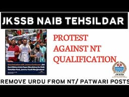 PROTEST AGAINST NT POSTS QUALIFICATION #jkssb