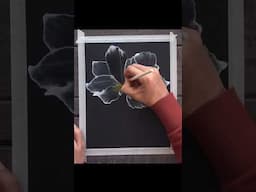 WOW!! 😱🤯 MUST TRY! Black Watercolor Paper!! #shorts #watercolorflower
