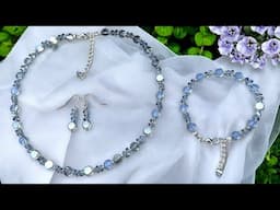 DIY Stunning Crystal Jewelry Set Tutorial | Necklace, Bracelet & Earrings