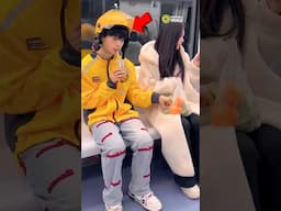 Stranger Eats Fruit from Woman’s Bag