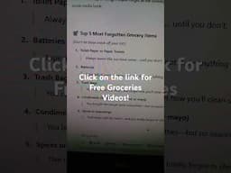 Top 5 Most forgotten Grocery Items