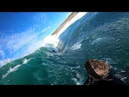 POV RAW CLIPS PADDLE OUT INTO CRAZY CROWD SURFING A MUTANT DOUBLE UP