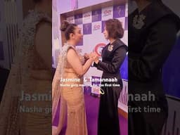 #jasminesandlas and #tamannaahbhatia meeting for the first time at zeecine awards2025 ⭐️