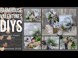 Farmhouse Valentines DIYs | Neutral Heart Decor | Valentines 2025