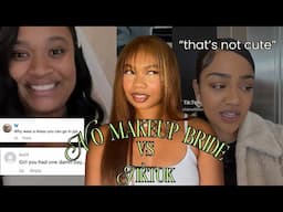 no makeup on your wedding day = pick me (according to tiktok)