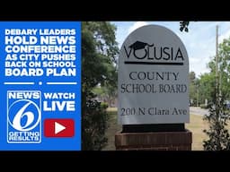 DeBary leaders hold news conference as city pushes back on school board plan
