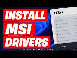 How to Download & Install MSI Drivers for Laptop, Desktop, Motherboard, GPU, Audio & Network ✅