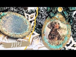 Christmas Ornaments DIY / Decoupage Vintage Christmas Tree Baubles 🎄❤🎄