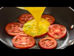 3 eggs and 1 tomato! Quick breakfast in 5 minutes