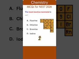 Chemistry MCQs for NEET 4 | Bite-Sized Challenges! #chemistry  #neet2026  #neetchemistry  #neetmcq