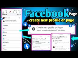 facebook Create new profile or Page | facebook page Create new profile or Page kya hota hai