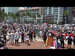 'No Kings' protest near Torch of Friendship in Miami