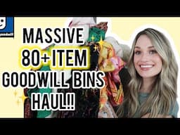 Massive 80+ Item Goodwill Bins Thrift Haul! AMAZING Finds to Resell on Poshmark for a Profit $$