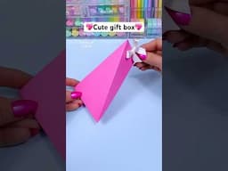 Cute gift ideas / DIY Paper craft / Easy Triangular gift box #diy #craft #handmade #art #papercraft