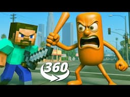 Tung Tung Tung Sahur vs Minecraft Steve in GTA 360 VR: Who Wins?