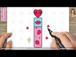 How to Draw a Cute Lip Gloss | Cute Easy Drawings for Kids