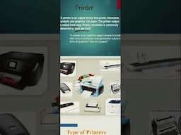 Printers and Types of Printers