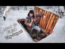 Building Cozy DUGOUT for Survival. From START to FINISH! 6 months in 70 minutes!