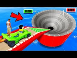 SHINCHAN AND FRANKLIN TRIED THE SECRET GIANT FUNNEL PARKOUR CHALLENGE GTA 5