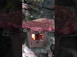 chilli steak in the woods.