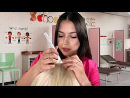 ASMR School Nurse checks your hair for Lice! (head full of LICE)🪮