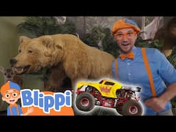 Blippi Meets a fearsome bear! 🐻 | Blippi Vehicles | Learning Videos for Kids