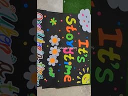 It's storytime Backdrop #storytelling #boarddecoration #keertiscraftshala #preschooldecoration