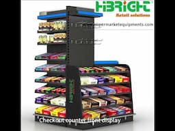 Customized Size and Logo Checkout Counter Front Display Stand Rack.