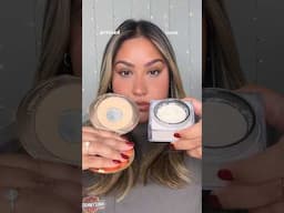 Pressed vs. loose powder. Which one looks better? #makeup #pressedpowder #loosepowder #makeuplover