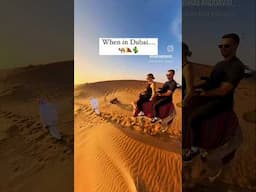 We made it to Dubai and had to add a Desert Camel ride to our Adventures!