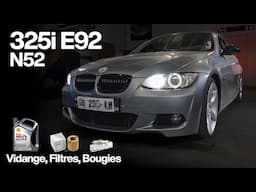 Vidange, Filtres et Bougies sur une jolie BMW 325i E92
