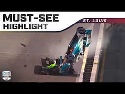 Josef Newgarden and Louis Foster collide in massive crash at WWT Raceway | INDYCAR